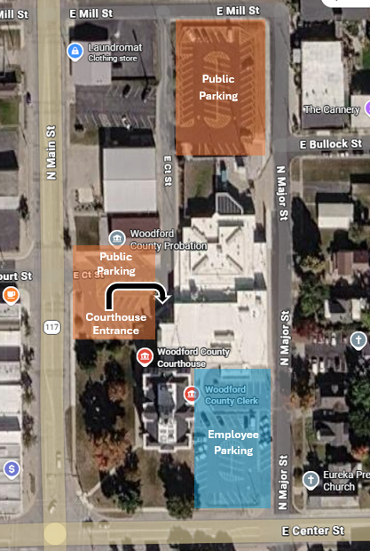 Courthouse parking-entrance